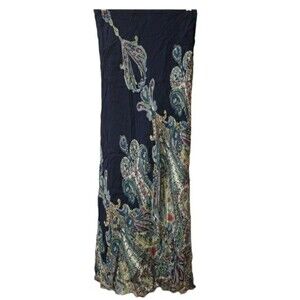 Vintage Rene Derby Maxi Skirt 100% Rayon Floral Sequins Small